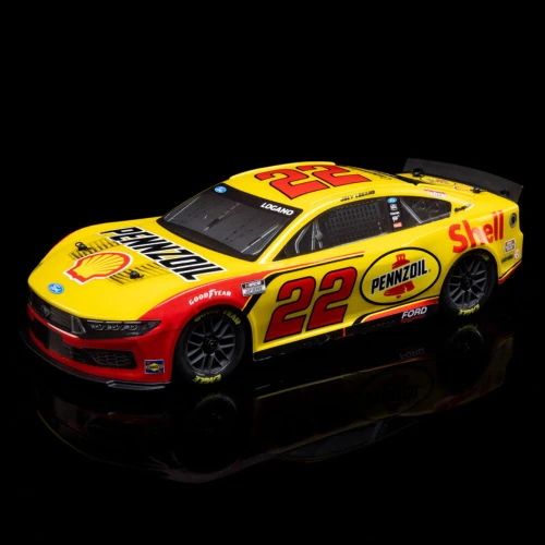 Losi 1/12 NASCAR RC Race Car Joey Logano No. 22 Shell 2025 Ford Mustang 2S AWD RTR Brushed