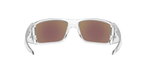 Oakley OO9231-0761 Sunglasses Heliostat Clear Frames with Prizm Sapphire Lenses