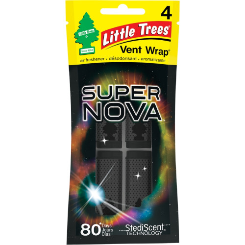Little Trees Supernova Scent Air Freshener Vent Wrap For Car & Home - 4 Pack!