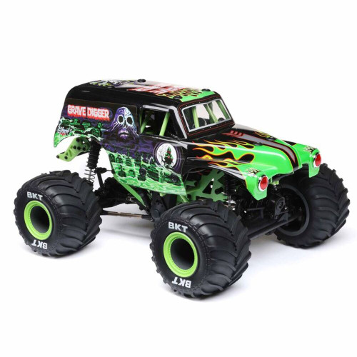 Losi 1/18 Mini LMT Grave Digger 2S 4X4 RTR Brushed Monster Truck- Green