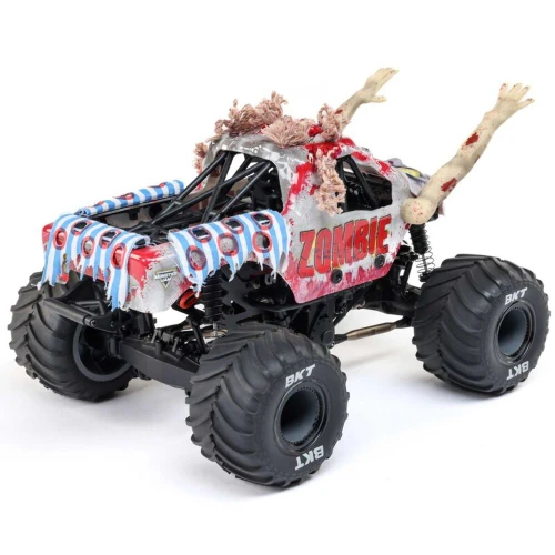 Losi 1/18 Mini LMT Zombie 2S 4X4 RTR Brushed Monster Truck- Red