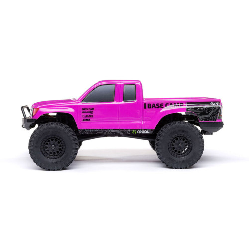 Axial 1/24 SCX24 Base Camp 4X4 RTR Brushed Rock Crawler- Pink (AXI-1219T3)