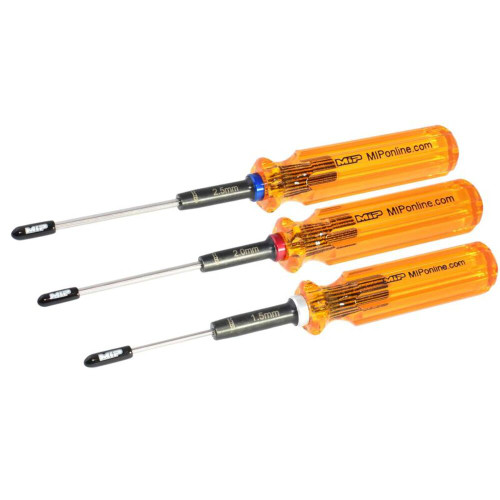 MIP Hex Driver Wrench Set Gen 2, Metric (3), 1.5mm, 2.0mm, & 2.5mm (MIP9602)