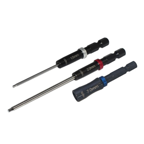 MIP Speed Tip Hex Driver Wrench Set Gen 2, 1.5mm, 2.0mm Hex Wrench & 7.0mm Nut Driver (MIP9625)