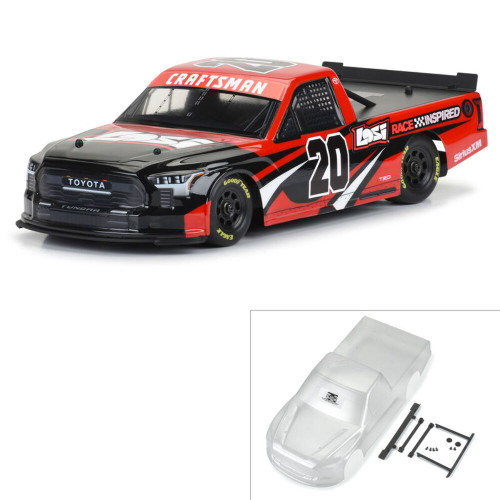 Pro-Line Racing Pre-Cut 2024 Toyota Tundra NASCAR Truck Series Clear Body for Losi NASCAR Race Car (PRO365500)