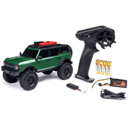 Axial 1/24 SCX24 Ford Bronco 4X4 RTR Brushed Rock Crawler (Battery & Charger Included), Green (AXI00006V2T5)