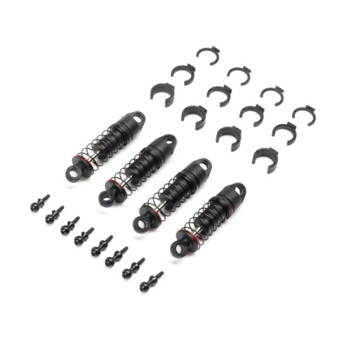 Axial Oil Shock Set 6mm, (.213 LBS/IN Red): SCX24 (4) (AXI203002)