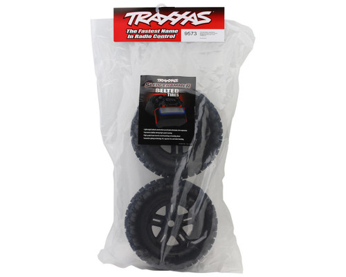 Traxxas Sledgehammer Belted 3.8" Pre-Mounted Monster Truck Tires (Black) (9573)