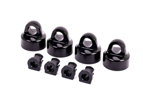 Traxxas Black Aluminum GT-Maxx Shock Caps & Spacers (4) (9664A)