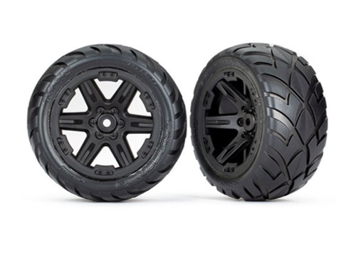 Traxxas RXT 2.8" Black Wheels & Anaconda Tires (2) (6768)