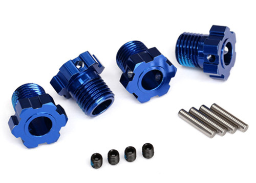 Traxxas 17 mm Blue Aluminum Splined Wheel Hubs (4) (8654)