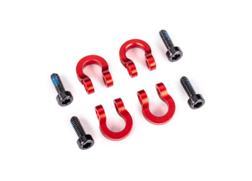 Traxxas TRX-4M Red Aluminum Bumper D-Rings (4) (9734R)