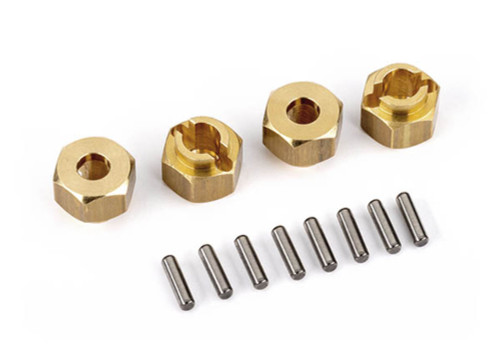 Traxxas 7 mm Brass Wheel Hubs (4) with Axle Pins (9750X)