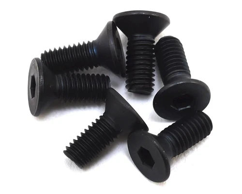 Traxxas 3x8mm Countersunk Machine Screws (6) RC Hardware Replacement 2550 Black