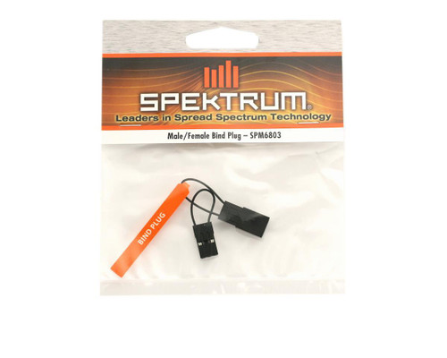 Spektrum Male/Female Bind Plug Universal Fit High-Visibility Flag Black SPM6803