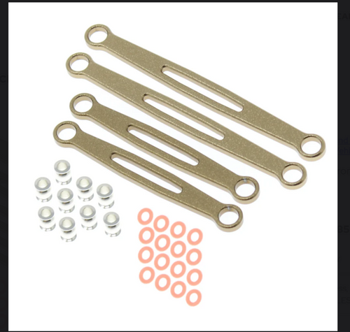 Redcat Racing RER30281 Front Links (Aluminum)(Bronze) 4pcs, Ascent 18 Brushless