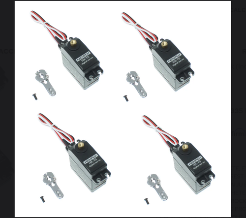Redcat Racing RER21283 Torque Spec Servo 4-Pack (Includes Metal Servo Horns)
