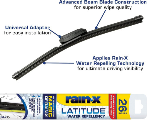 Rain-X 5079281-3 Latitude 2-In-1 Water Repellent Blades 26 In Windshield Wipers