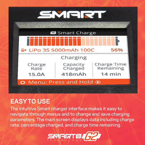 Spektrum Smart S2200 G2 AC Charger, 2x200W (SPMXC2010)