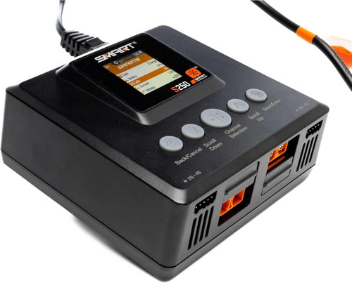 Spektrum Smart Powerstage Air Bundle: (2) G2 2200mAh 4S 50C LiPo IC3 & (1) S250 Charger (SPMXPSA500)