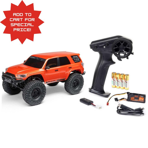 AXIAL 1/24 SCX24 Toyota 4Runner 4X4 RTR Brushed Rock Crawler- Orange AXI-2035T1