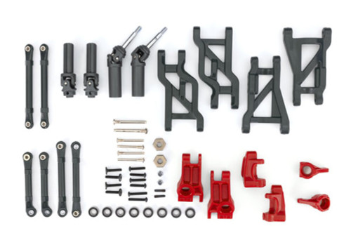 Traxxas Extreme HD Driveline and Suspension Upgrade Kit- Red (TRX9182-RED)