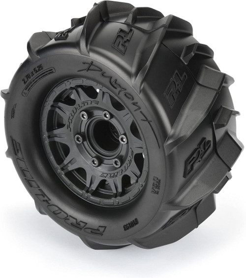 Pro-Line Racing Dumont 2.8 Sand/Snow MTD Raid Black Wheels F/R (PRO1019310)