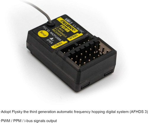 Flysky FGR8B Receiver, 2.4GHz 8CH Remote Control Receiver PWM/PPM/i-Bus Output