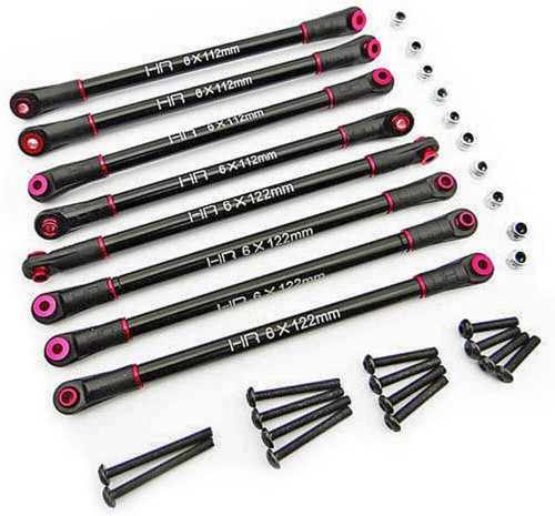 Hot Racing Aluminum 4-Link Four Link Set for 12in Axial Scx10 (HRASCX305TL01)