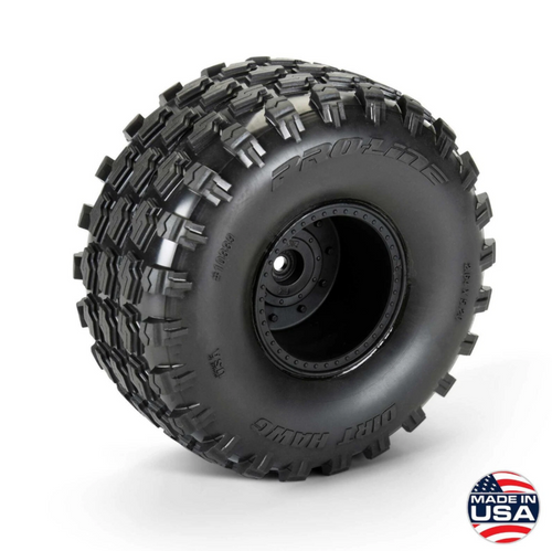 Pro-Line Dirt Hawg 2.0 F/R 2.6" MT Tires Stock Wheel For ARRMA QUAKE PRO1033910