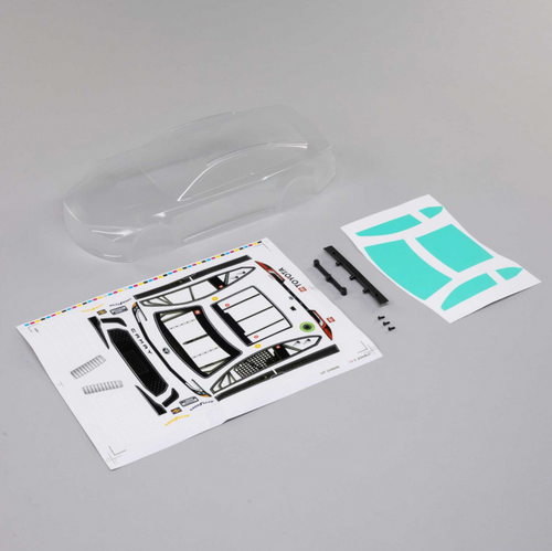 Losi 1/12 NASCAR 2024 Toyota Camry Body Pre-trimmed Un-painted Clear LOS-1918