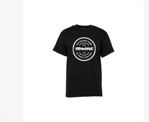 Traxxas Unisex Token Tee T-shirt Black With White Round Logo Size Small TRX1360S