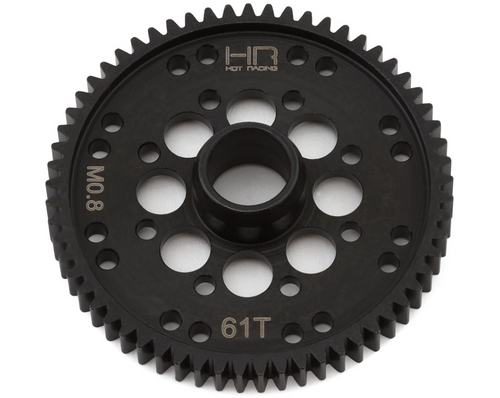Hot Racing 61t 0.8 Mod 32P Steel Spur Gear Arrma Gorgon Black (HRASGRR61M08)
