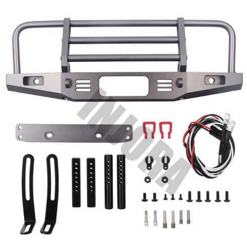 INJORA Adjustable Metal Front Bumper for TRX4 SCX10 & SCX10 II CRAW18184_GL