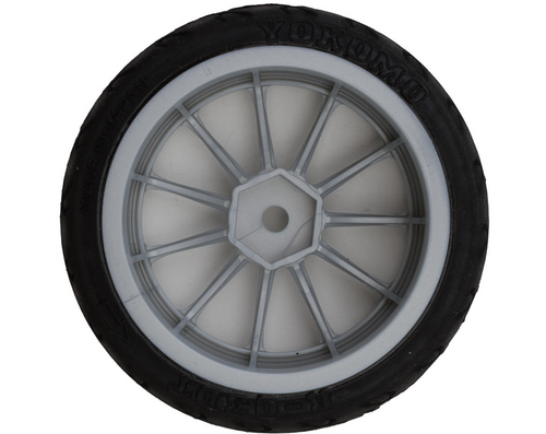 Yokomo Type Y Radial Pre-Mounted On-Road Tires Grey Set Of 4 (YOKZR-144TPM2)