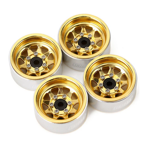 INJORA 1.0" Negative Offset 3.78mm  Deep Dish Stamped Steel Wheels YQW-1004YE