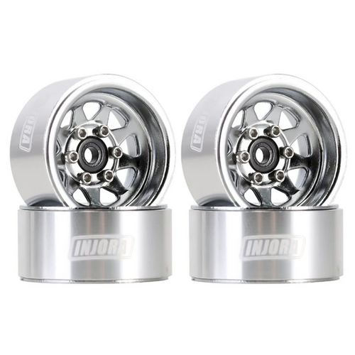INJORA 1.0" Negative Offset 3.78mm Deep Dish Stamped Steel Wheels YQW-1004SR