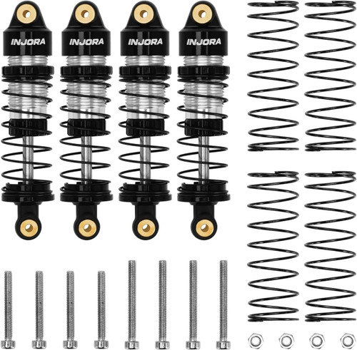 INJORA Aluminum 35mm Oil Shocks for 1/32 Redcat Ascent-32 Black (ASC32-01BK)