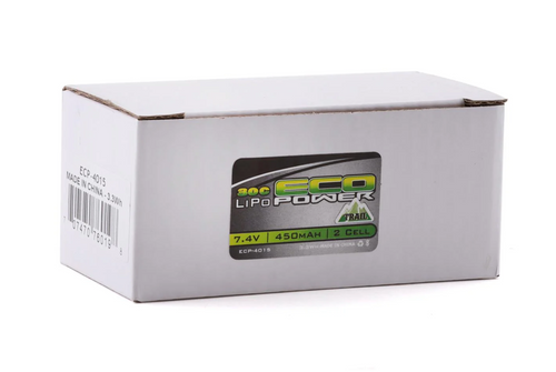 EcoPower "Trail" SCX24 2S 30C LiPo Battery PH2.0 Connector 7.4V/450mAh ECP-4015