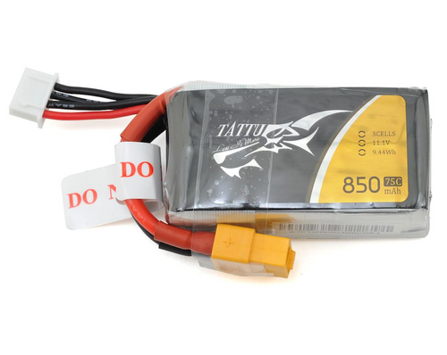 Tattu 3S LiPo Battery 75C 11.1V/850mAh TAT850-111-75C