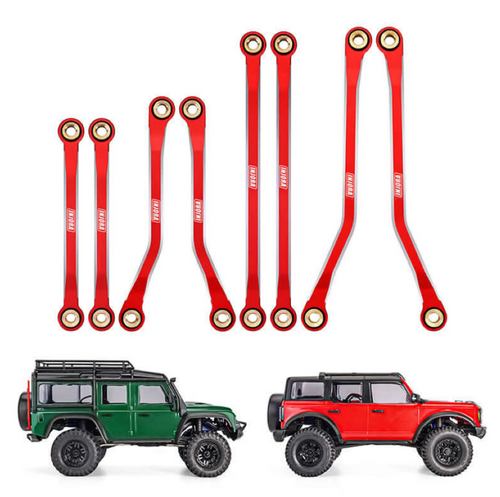 INJORA Aluminum High Clearance Chassis Links Set for 1/18 TRX4M Defender 4M-37RD