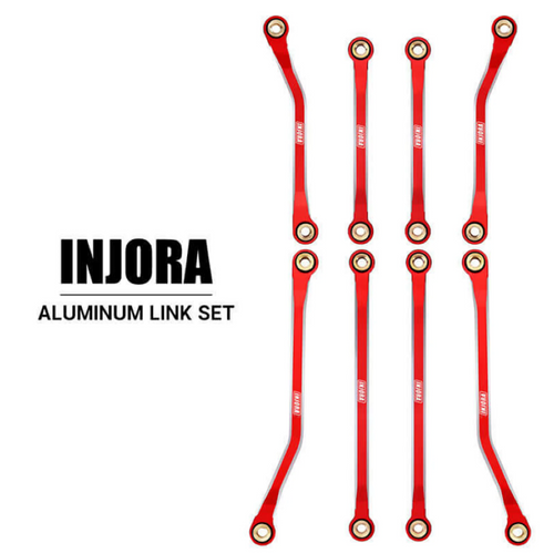 INJORA Aluminum High Clearance Chassis Links Set for 1/18 TRX4M Defender 4M-37RD