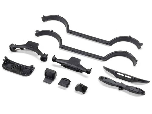 Axial Bumpers, Fenders, Mounts: SCX30 Bronco Spare Tire Mount Black (AXI-3319)