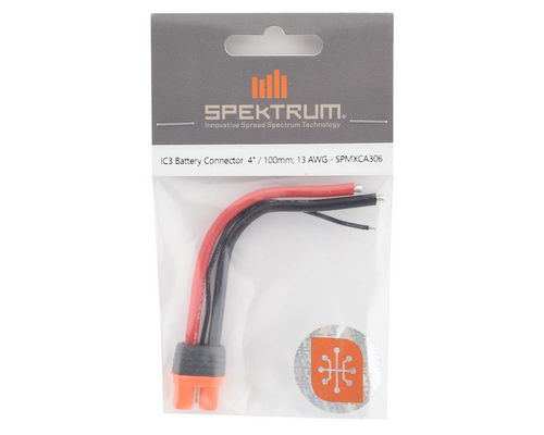 Spektrum Connector IC3 Battery with 4" Wires 13 AWG EC3 Compatible SPMXCA306