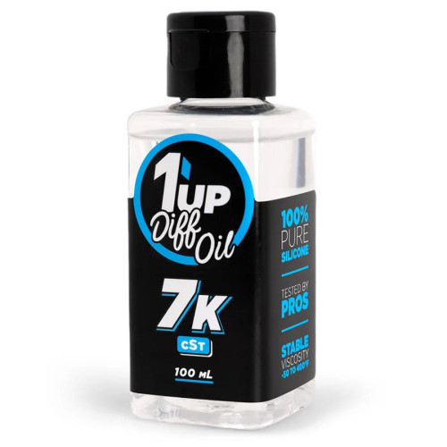 1UP Racing Pure Silicone Differential Oil 100ml 7,000cst Flip-up lid 1UP110007