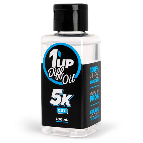 1UP Racing Pure Silicone Differential Oil 100ml 5,000cst Flip-up lid 1UP110005
