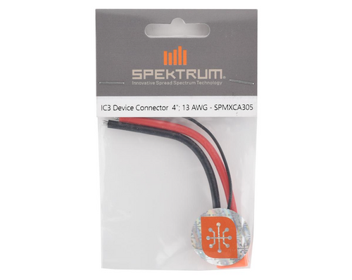Spektrum Connector IC3 Device with 4" Wires 13 AWG EC3 Compatible SPMXCA305