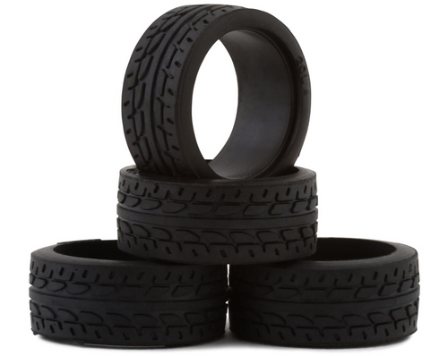 Kyosho Mini-Z 8.5mm Racing Radial Tire Set Of 4 20 Shore Black (KYOMZW37-20B)