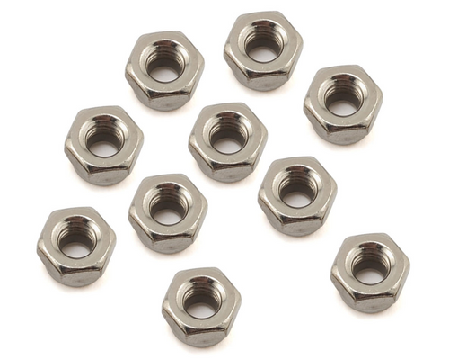 Team Losi Racing M4 Nylock Nut Set Of 10 Non-Flanged Design Steel (TLR256005)