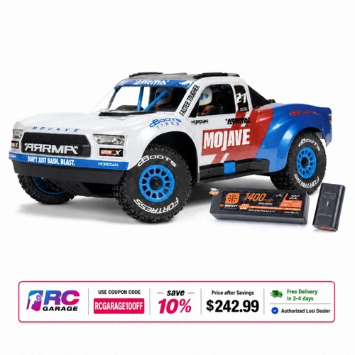 Arrma Mojave Grom 223S BLX 1/16 Brushless RTR 4WD Desert Truck White ARA2304ST2
